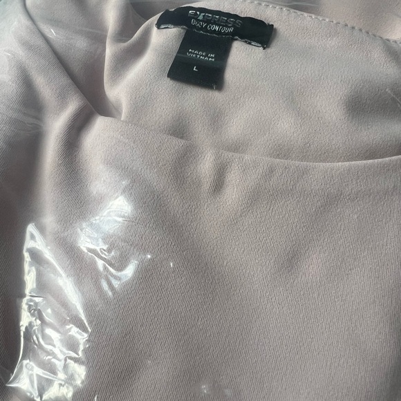 L Express Pale Rose Pink Body Contour TANK TOP Shirt NEW NWOT Summer Spring - Picture 2 of 5